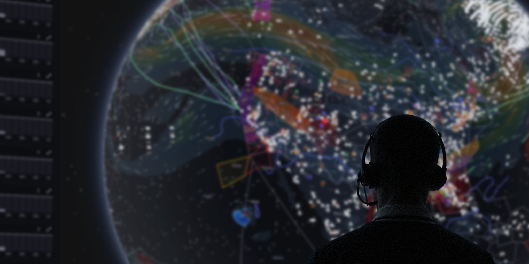 An operator in front of the Air OS global view